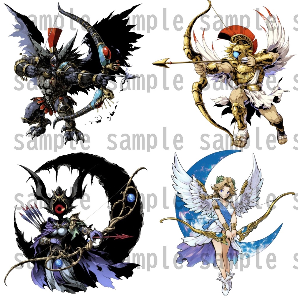 【24枚】オリュンポス十二神 立ち絵イラスト【著作権フリー素材】ボス/敵キャラ/ギリシャ神話/TRPG/RPGツクール