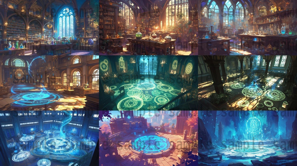 【100枚】魔法学園ファンタジーRPG 背景イラスト集【著作権フリー】