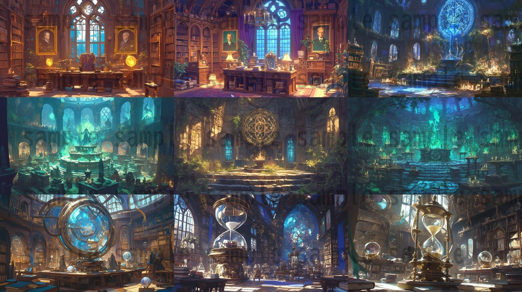 【100枚】魔法学園ファンタジーRPG 背景イラスト集【著作権フリー】