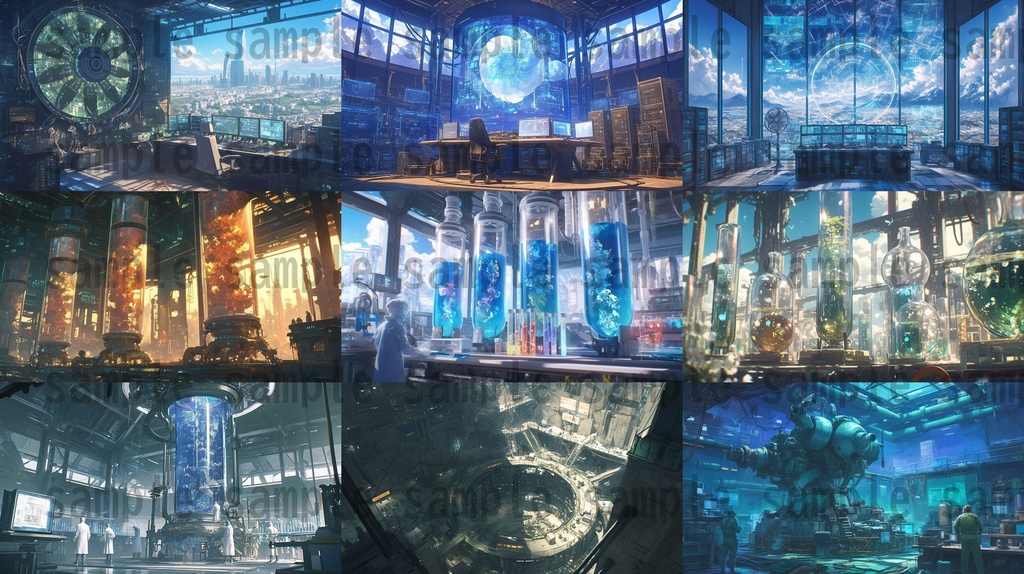 【100枚】アンドロイド研究所 SFファンタジー 背景イラスト集【著作権フリー】