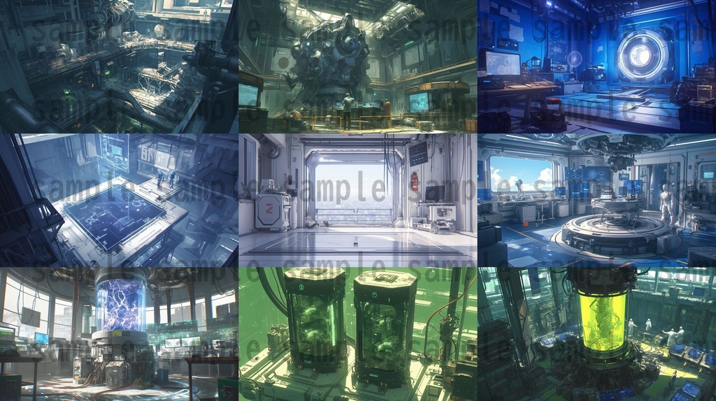【100枚】アンドロイド研究所 SFファンタジー 背景イラスト集【著作権フリー】