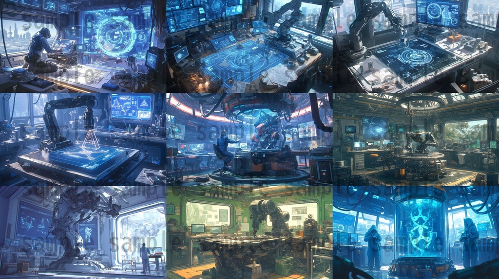 【100枚】アンドロイド研究所 SFファンタジー 背景イラスト集【著作権フリー】