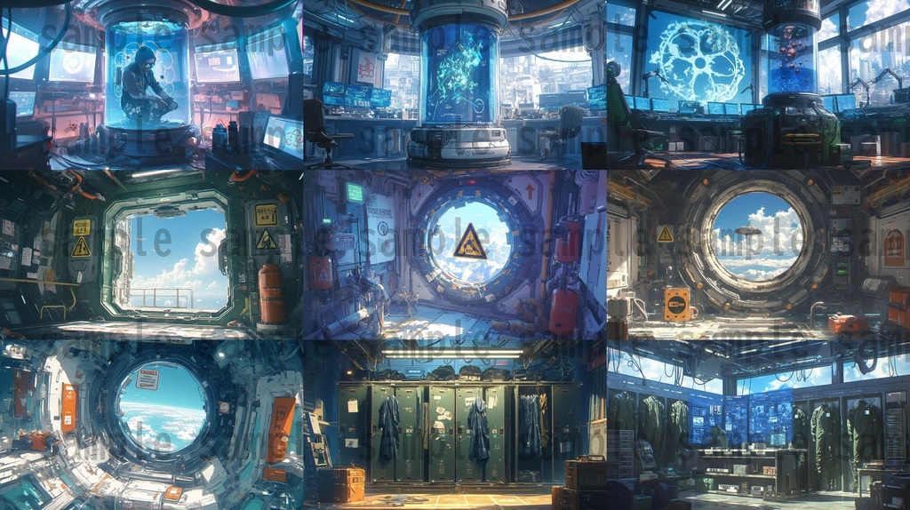 【100枚】アンドロイド研究所 SFファンタジー 背景イラスト集【著作権フリー】