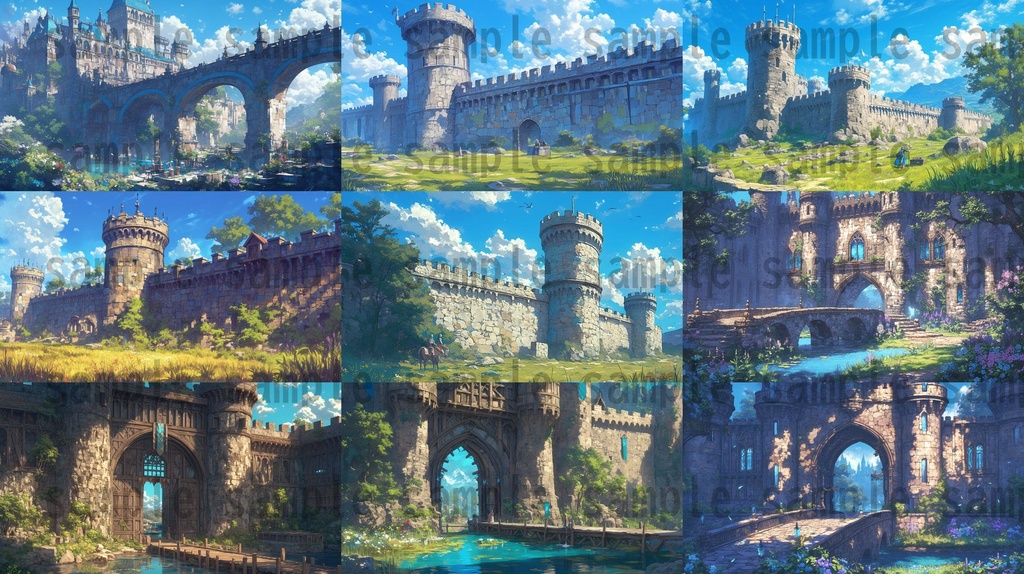 【104枚】王都 背景イラスト集【著作権フリー】ファンタジーRPG