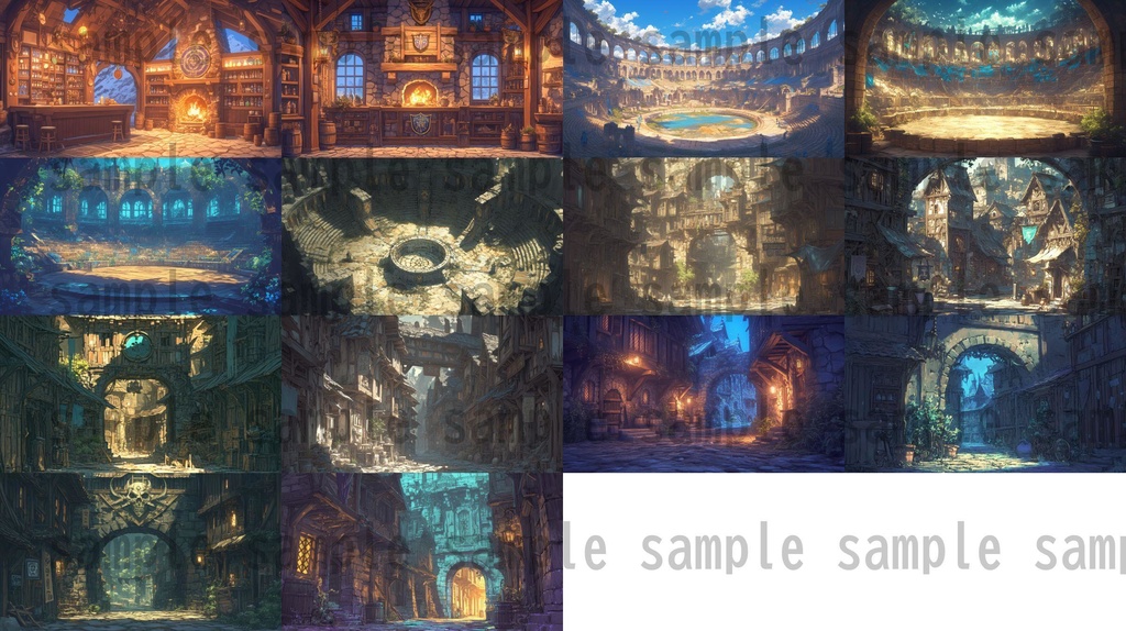 【104枚】王都 背景イラスト集【著作権フリー】ファンタジーRPG