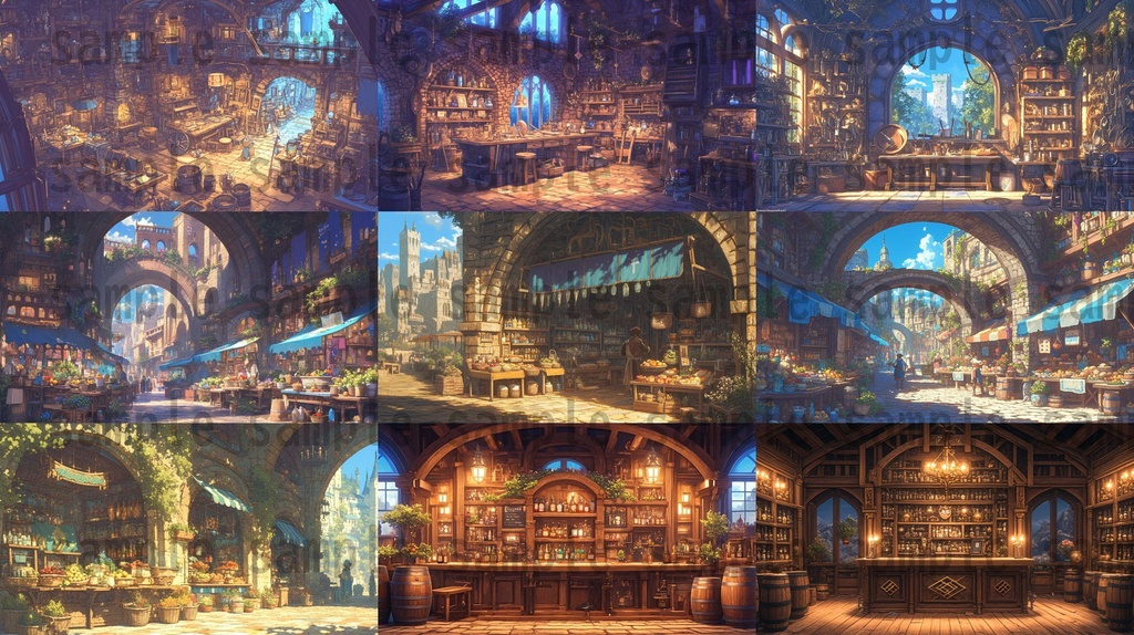 【104枚】王都 背景イラスト集【著作権フリー】ファンタジーRPG