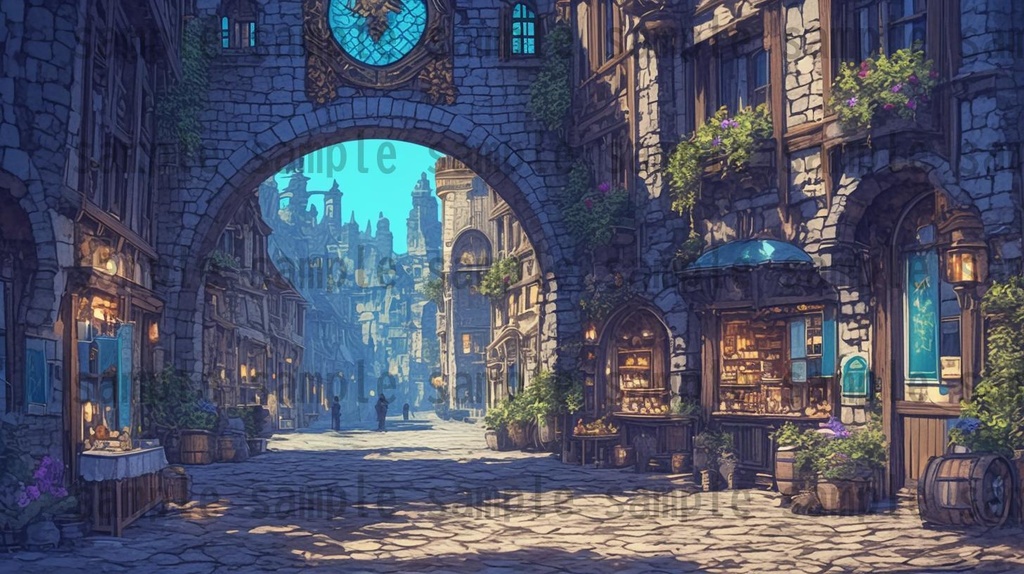 【104枚】王都 背景イラスト集【著作権フリー】ファンタジーRPG