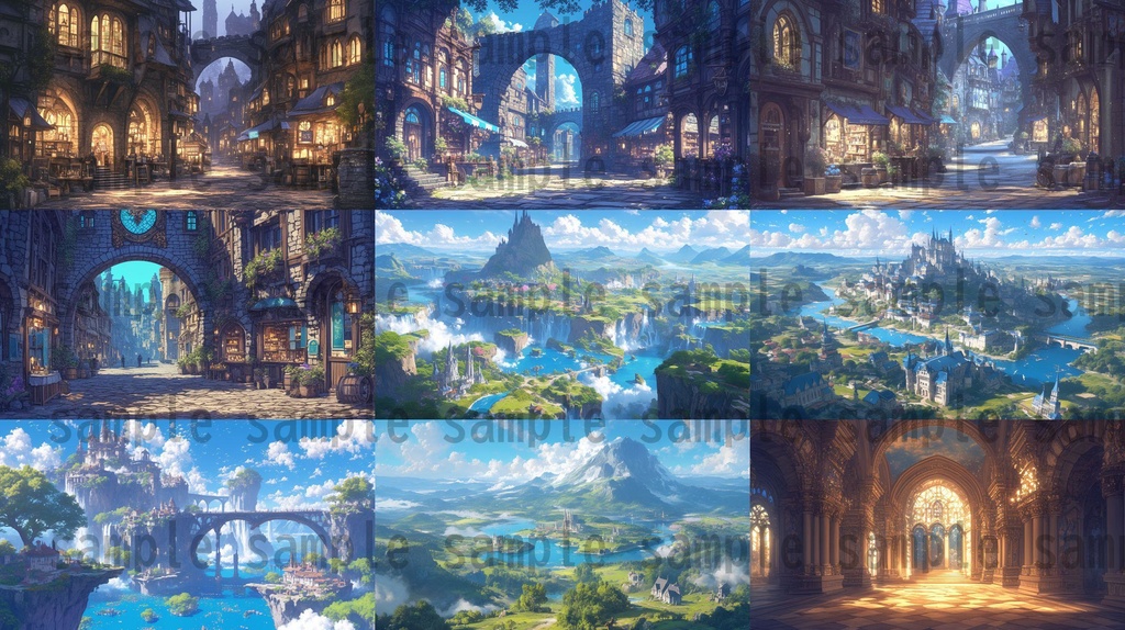 【104枚】王都 背景イラスト集【著作権フリー】ファンタジーRPG