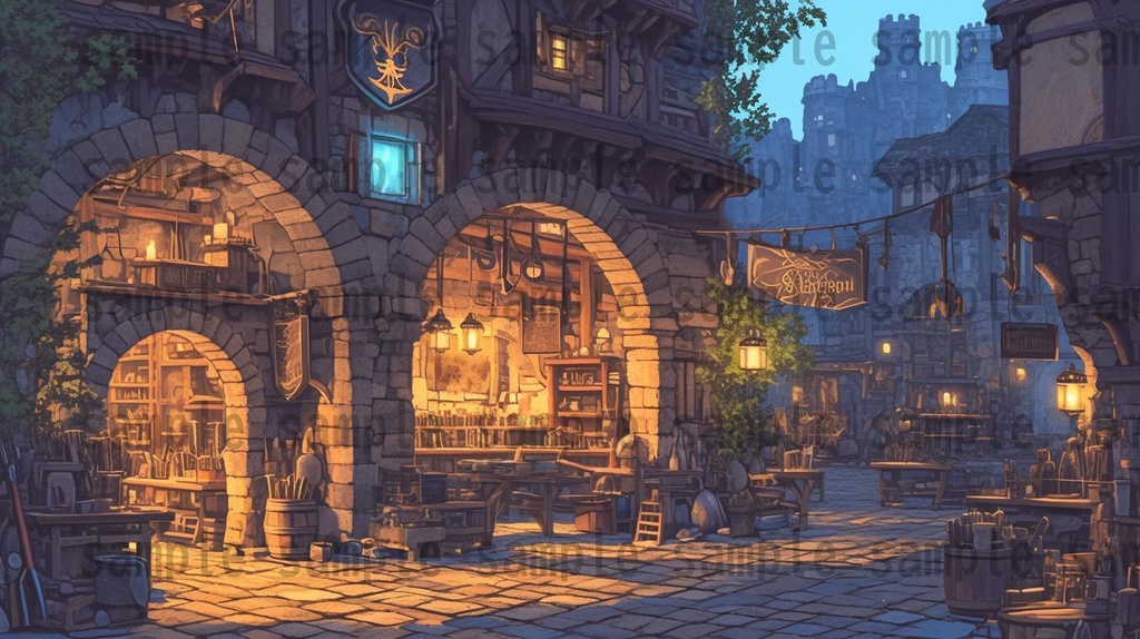 【104枚】王都 背景イラスト集【著作権フリー】ファンタジーRPG