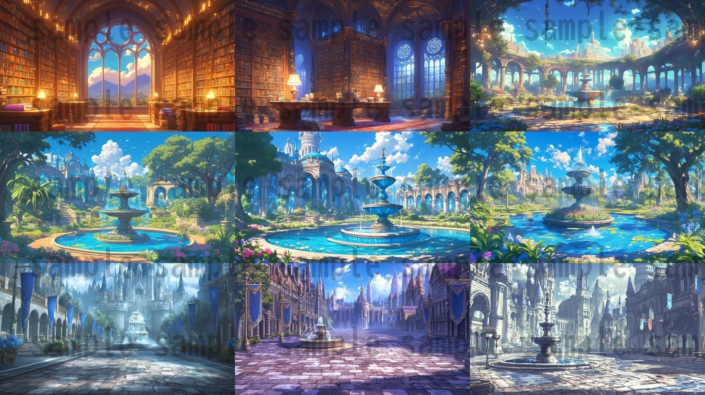 【104枚】王都 背景イラスト集【著作権フリー】ファンタジーRPG