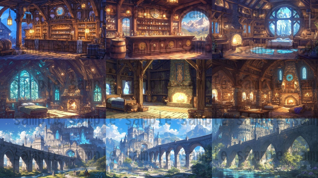 【104枚】王都 背景イラスト集【著作権フリー】ファンタジーRPG