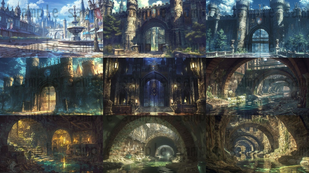 【104枚】王都 背景イラスト集【著作権フリー】ファンタジーRPG