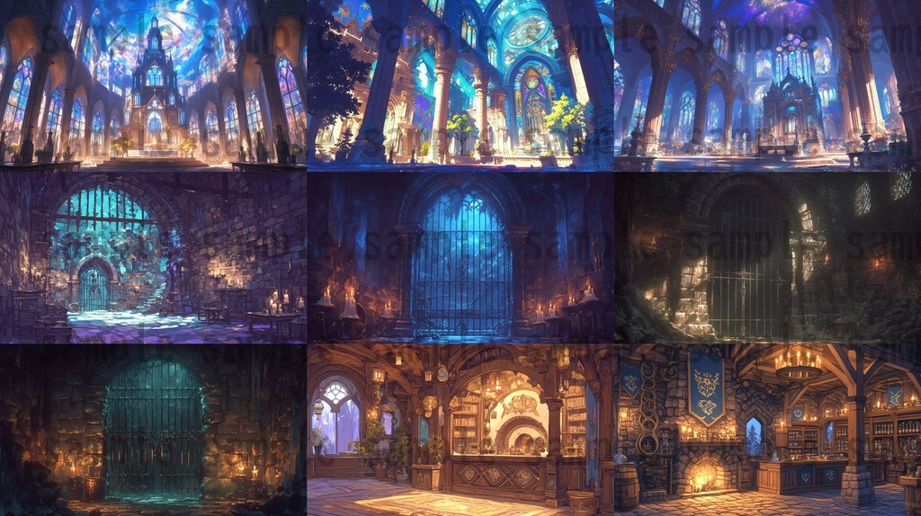 【104枚】王都 背景イラスト集【著作権フリー】ファンタジーRPG