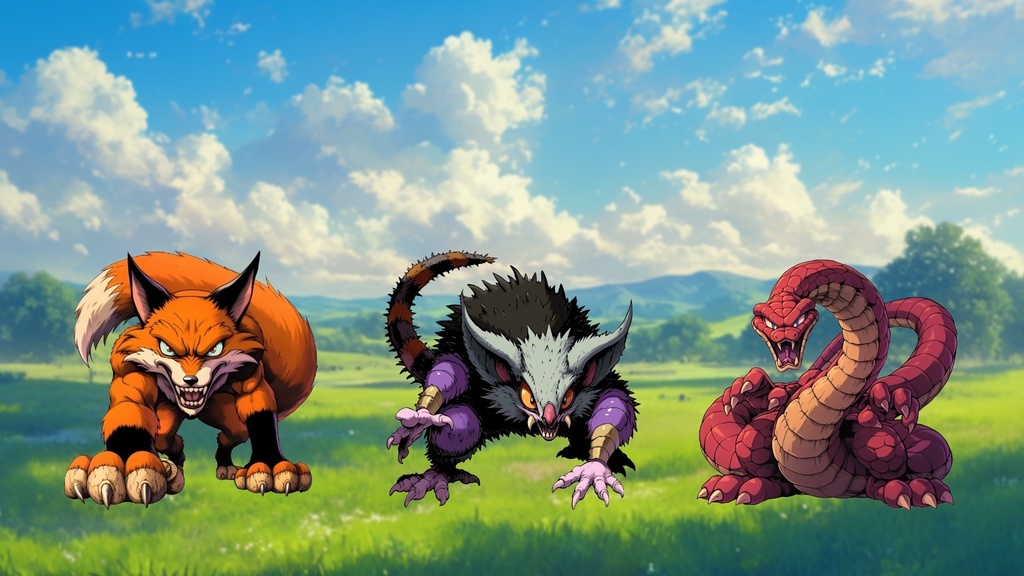 【155種】動物系モンスターイラスト 背景透過/TRPG/ゲーム/RPGツクール/挿絵/アイコン