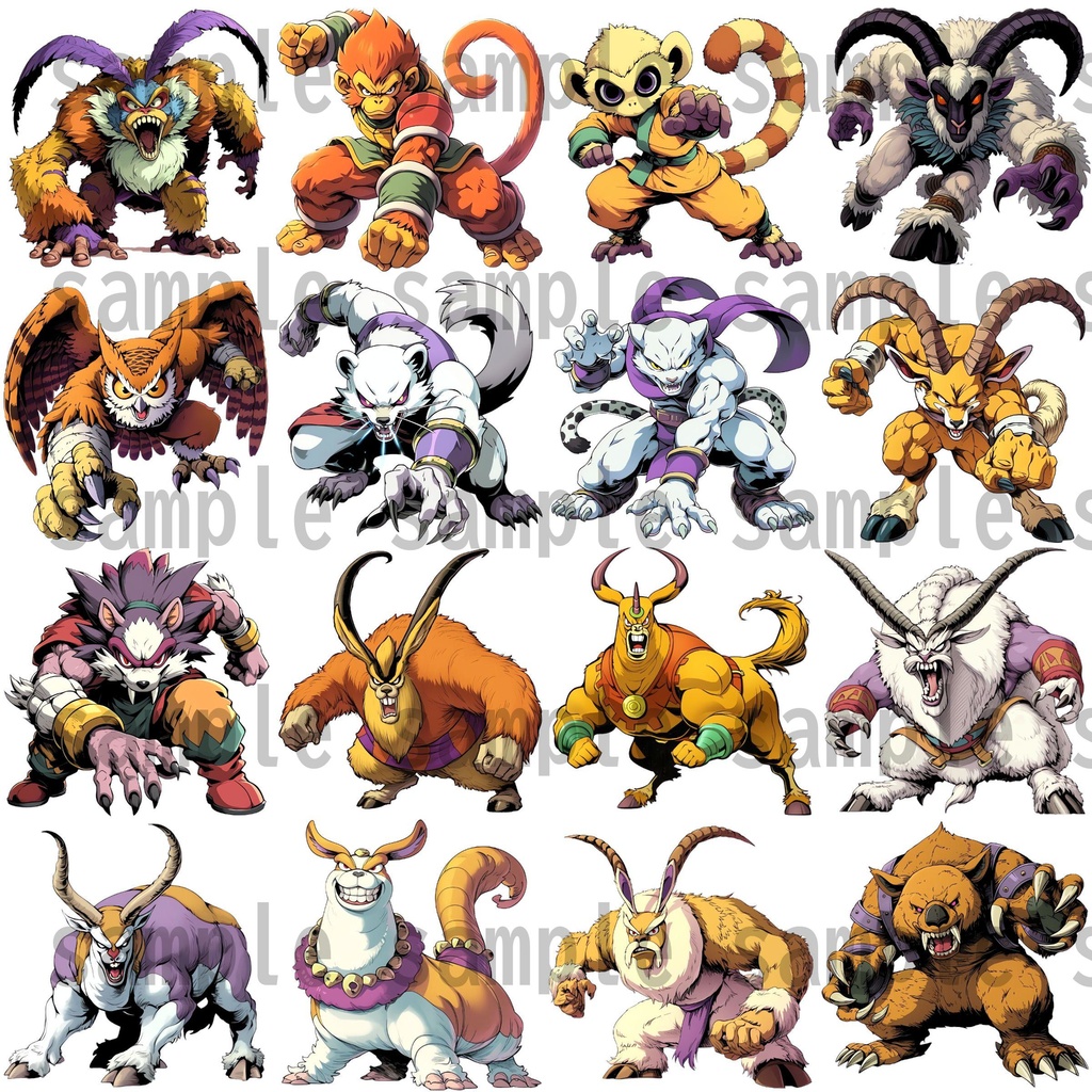 【155種】動物系モンスターイラスト 背景透過/TRPG/ゲーム/RPGツクール/挿絵/アイコン