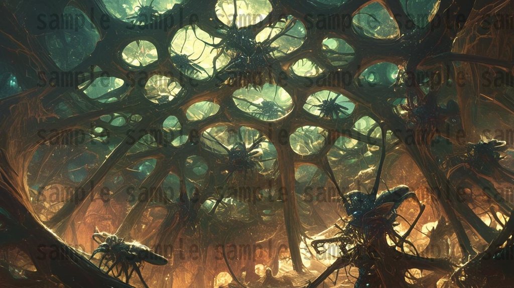 【100枚】異形危険地帯 ファンタジー背景イラスト集【著作権フリー】TRPG/RPG