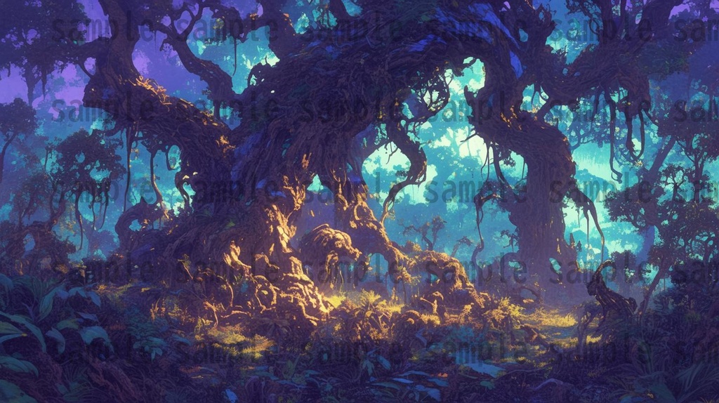 【100枚】異形危険地帯 ファンタジー背景イラスト集【著作権フリー】TRPG/RPG