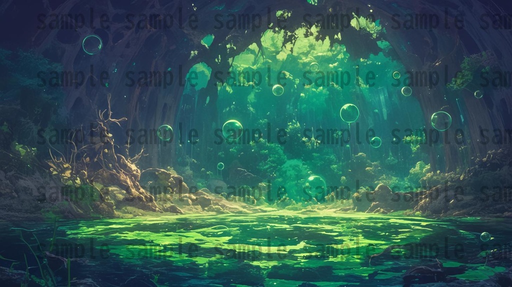 【100枚】異形危険地帯 ファンタジー背景イラスト集【著作権フリー】TRPG/RPG