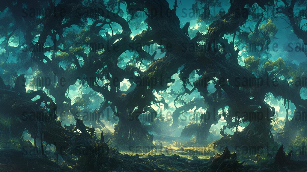 【100枚】異形危険地帯 ファンタジー背景イラスト集【著作権フリー】TRPG/RPG