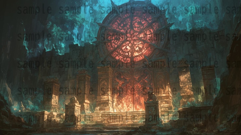 【100枚】異形危険地帯 ファンタジー背景イラスト集【著作権フリー】TRPG/RPG