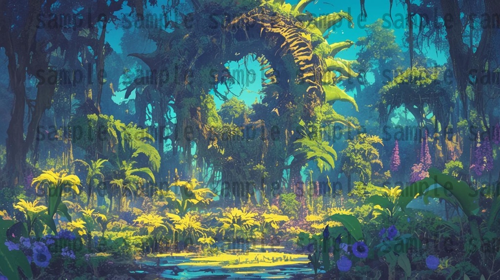 【100枚】異形危険地帯 ファンタジー背景イラスト集【著作権フリー】TRPG/RPG