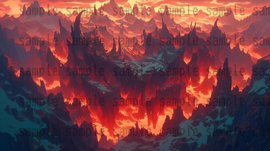 【100枚】異形危険地帯 ファンタジー背景イラスト集【著作権フリー】TRPG/RPG