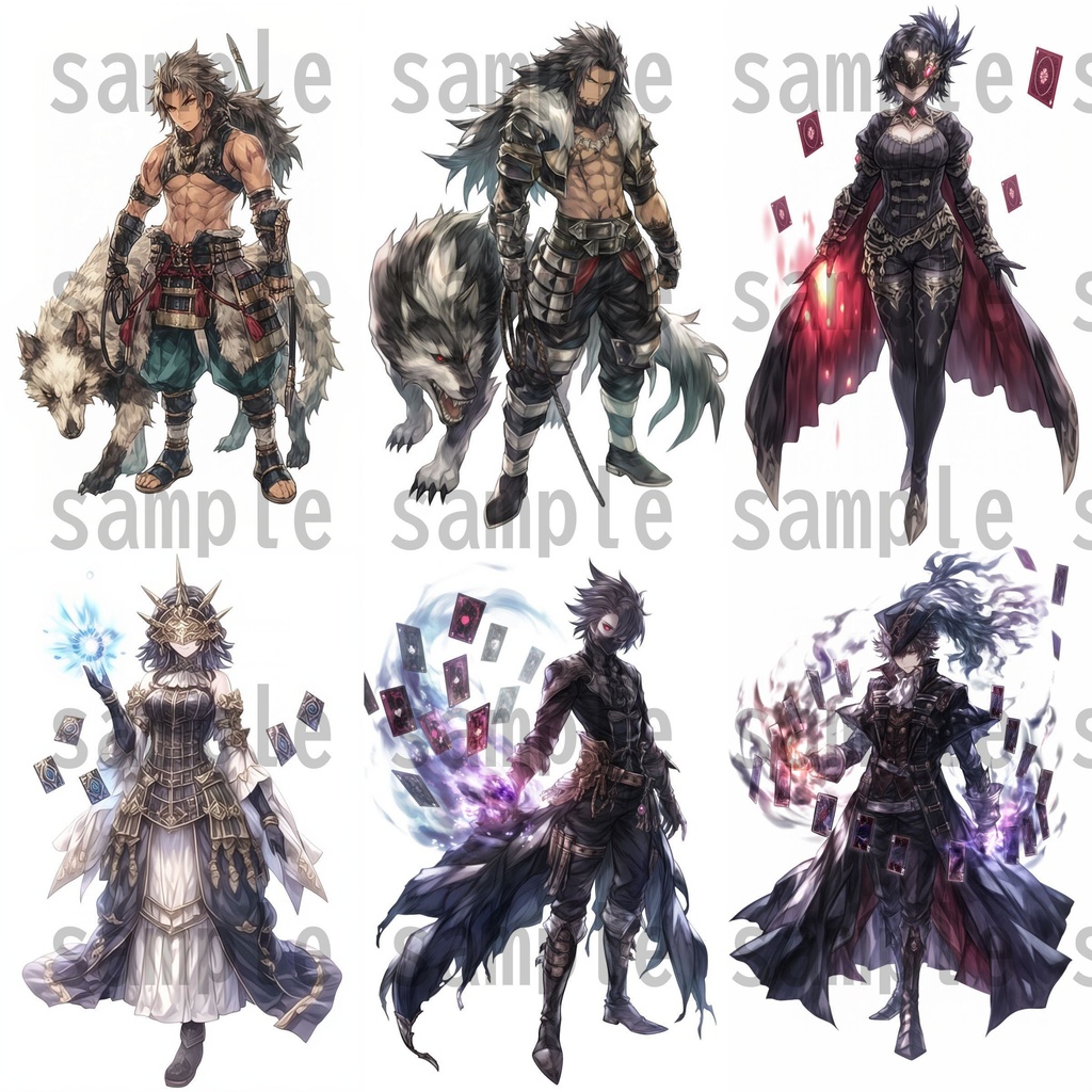 【100枚】RPG職業立ち絵イラスト part2【著作権フリー素材】TRPG