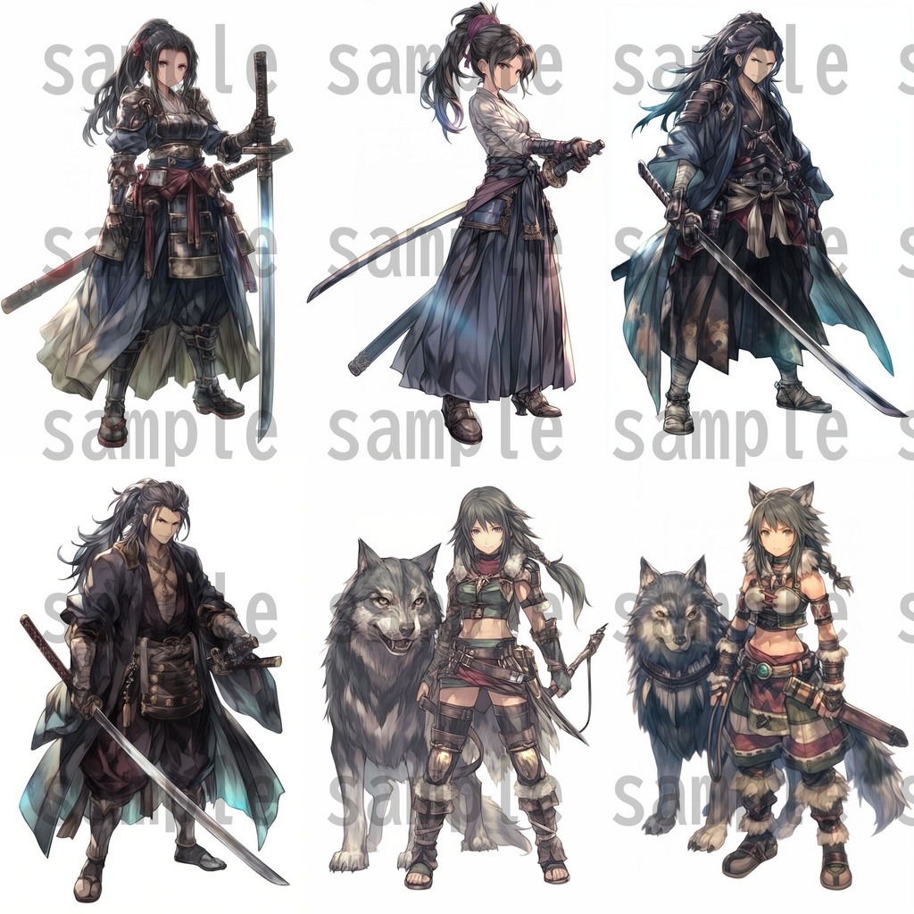 【100枚】RPG職業立ち絵イラスト part2【著作権フリー素材】TRPG