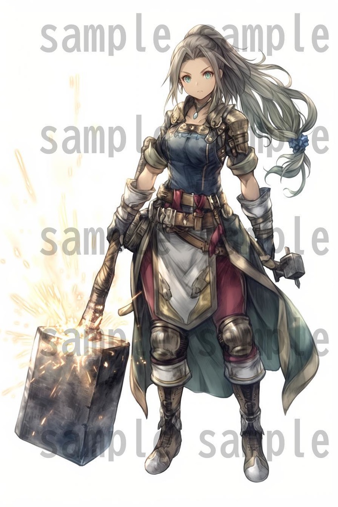 【100枚】RPG職業立ち絵イラスト part2【著作権フリー素材】TRPG