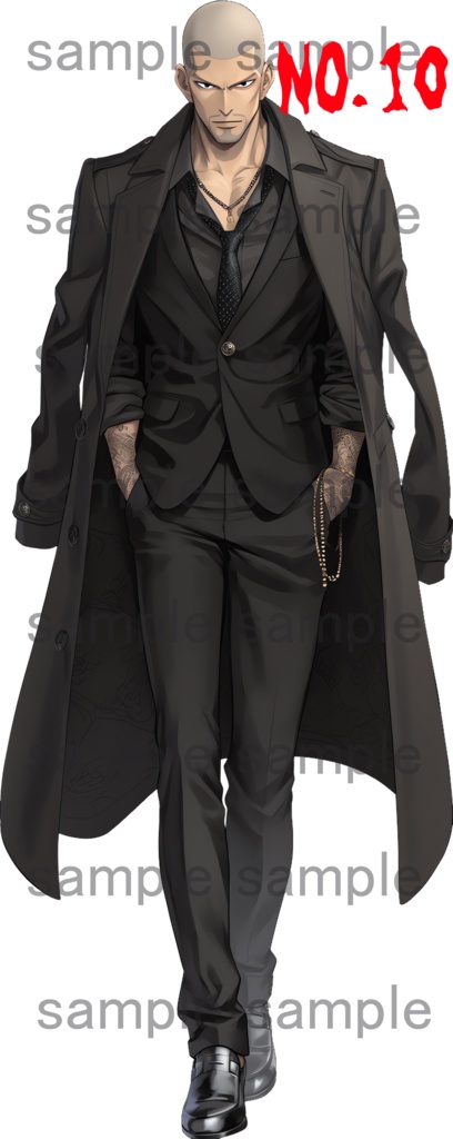 【背景透過】怖い人達の立ち絵・半グレ・反社会勢力・暴力団・マフィア・組長【著作権フリー素材】TRPG