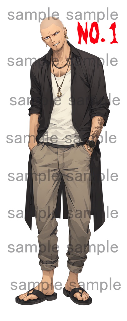 【背景透過】怖い人達の立ち絵・半グレ・反社会勢力・暴力団・マフィア・組長【著作権フリー素材】TRPG