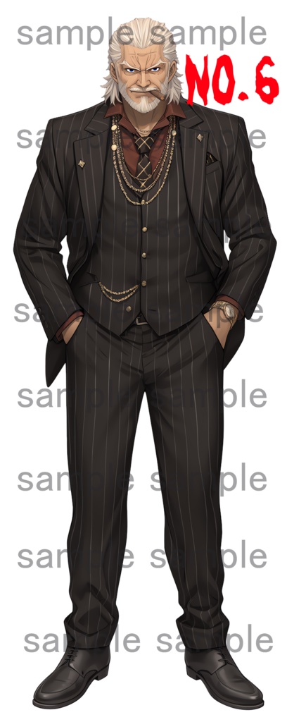 【背景透過】怖い人達の立ち絵・半グレ・反社会勢力・暴力団・マフィア・組長【著作権フリー素材】TRPG