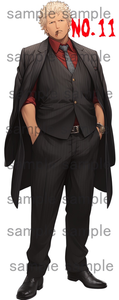 【背景透過】怖い人達の立ち絵・半グレ・反社会勢力・暴力団・マフィア・組長【著作権フリー素材】TRPG