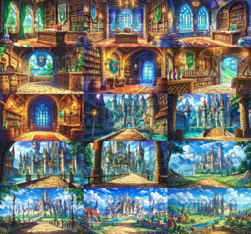 【156枚】お城 ファンタジーRPGイラスト背景画【著作権フリー素材】