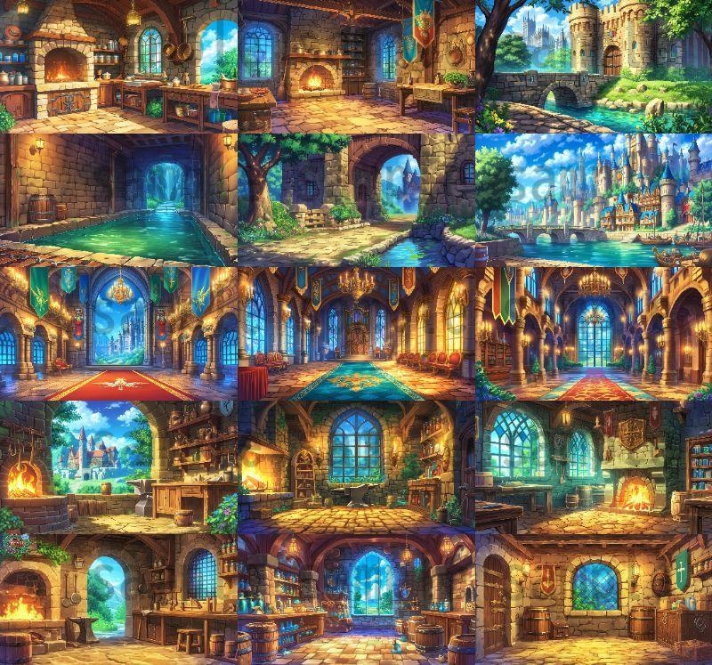 【156枚】お城 ファンタジーRPGイラスト背景画【著作権フリー素材】