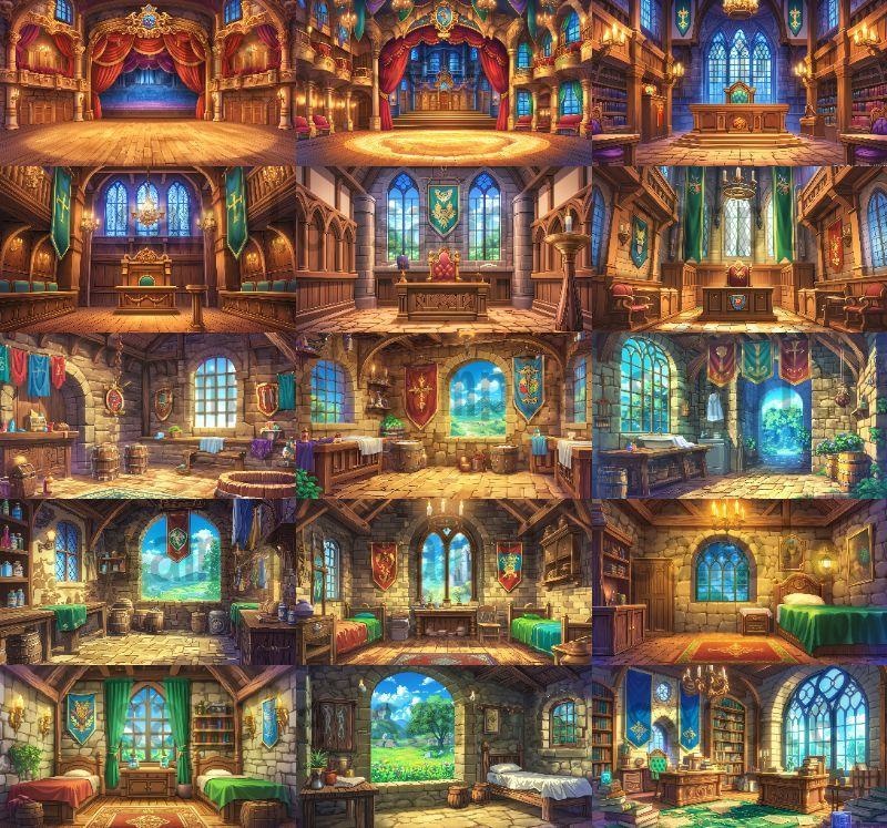 【156枚】お城 ファンタジーRPGイラスト背景画【著作権フリー素材】