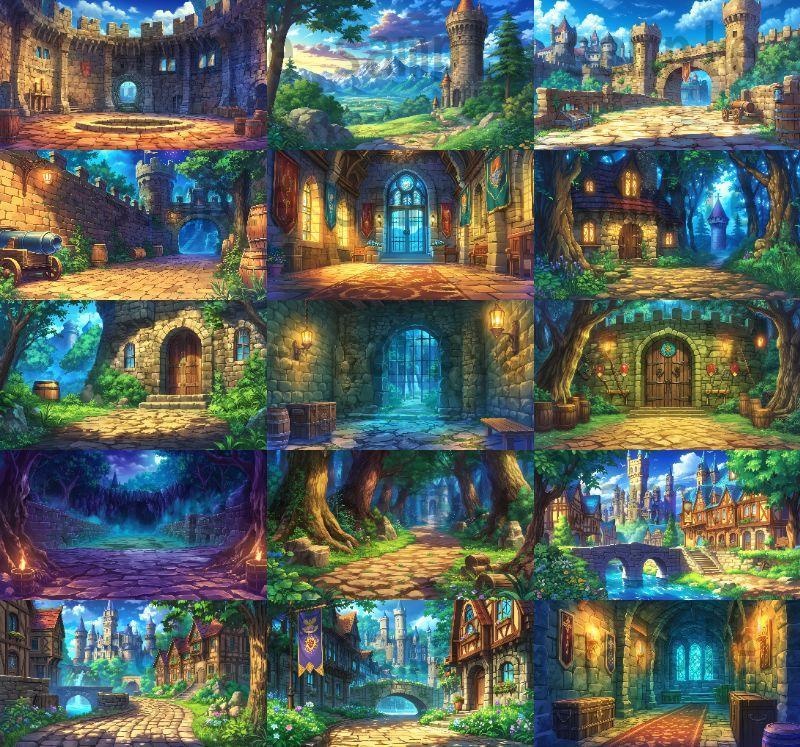 【156枚】お城 ファンタジーRPGイラスト背景画【著作権フリー素材】