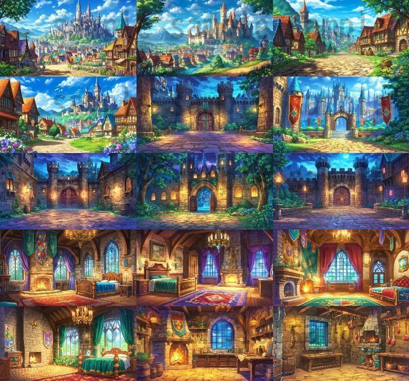 【156枚】お城 ファンタジーRPGイラスト背景画【著作権フリー素材】
