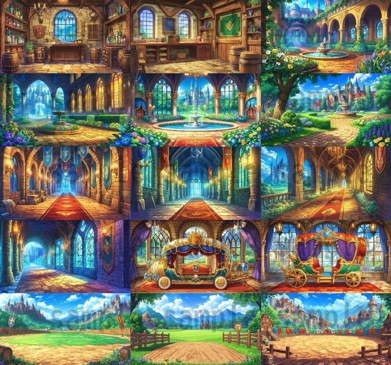 【156枚】お城 ファンタジーRPGイラスト背景画【著作権フリー素材】