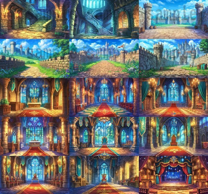 【156枚】お城 ファンタジーRPGイラスト背景画【著作権フリー素材】