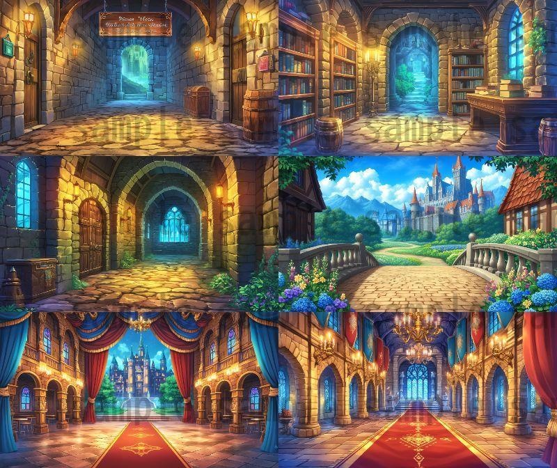 【156枚】お城 ファンタジーRPGイラスト背景画【著作権フリー素材】