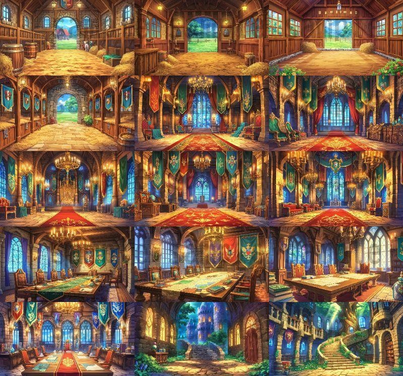 【156枚】お城 ファンタジーRPGイラスト背景画【著作権フリー素材】