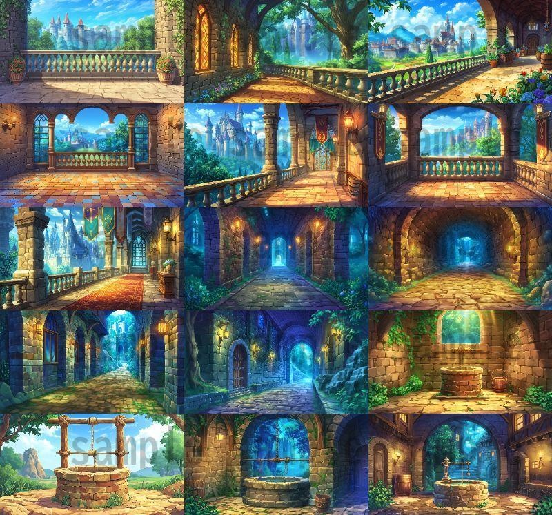 【156枚】お城 ファンタジーRPGイラスト背景画【著作権フリー素材】