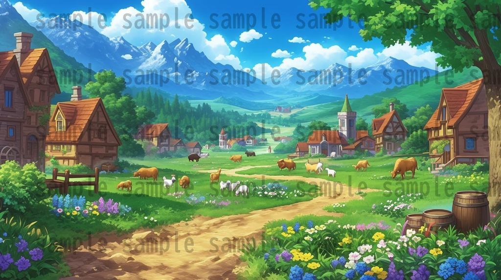 【136枚】RPG街中風景イラスト 背景画像【著作権フリー素材】ファンタジーTRPG