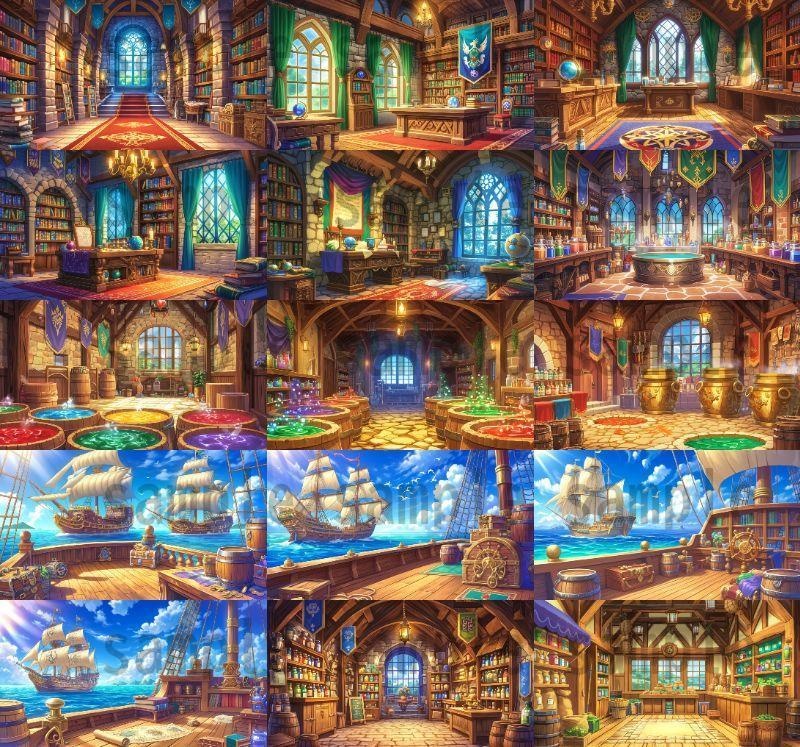 【136枚】RPG街中風景イラスト 背景画像【著作権フリー素材】ファンタジーTRPG