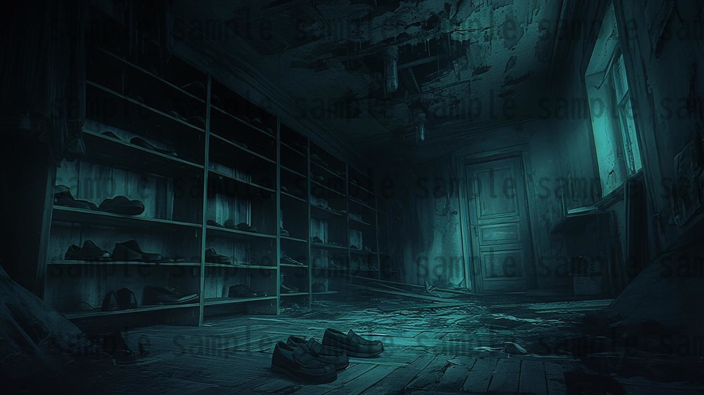 学校ホラー背景イラスト【著作権フリー画像素材】教室・校舎等