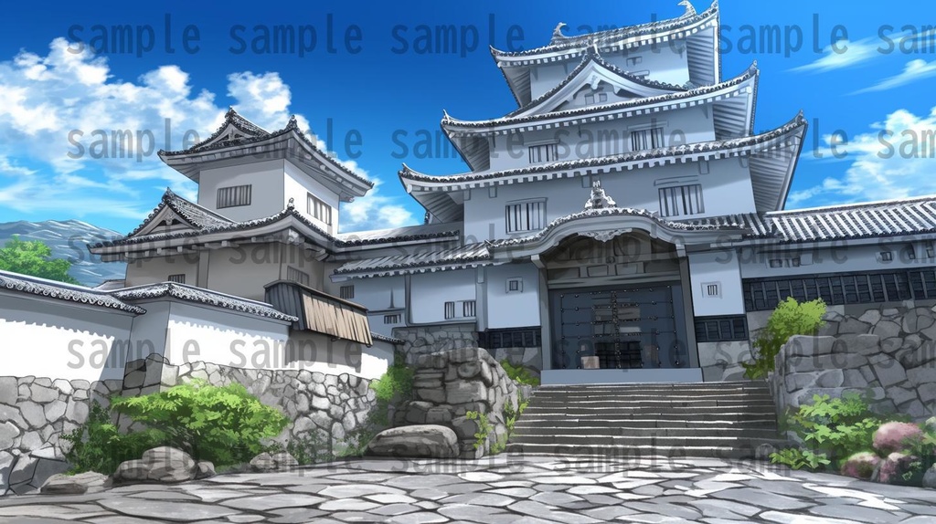 【120枚】日本のお城 背景イラスト【著作権フリー画像素材】