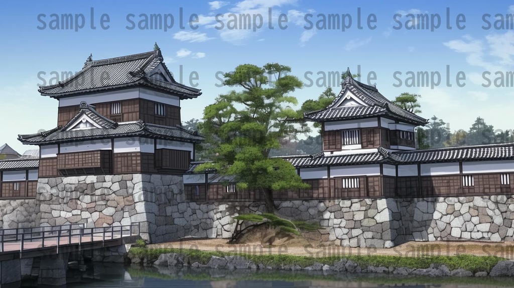 【120枚】日本のお城 背景イラスト【著作権フリー画像素材】