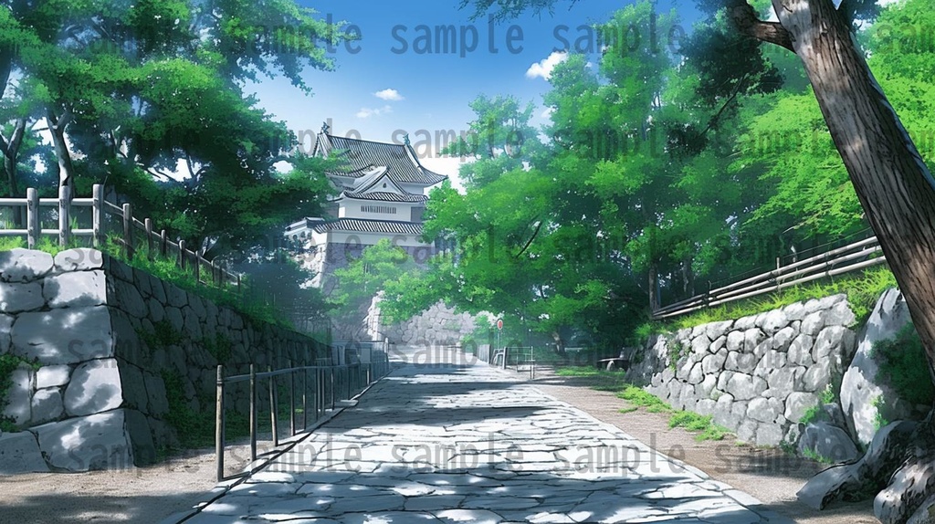 【120枚】日本のお城 背景イラスト【著作権フリー画像素材】