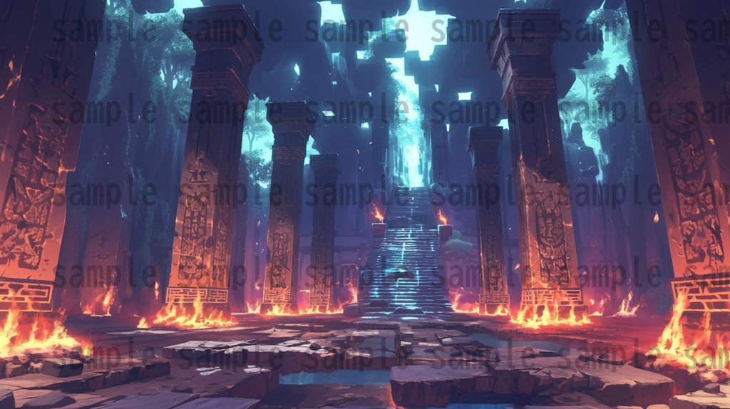 【147枚】失われた遺跡・古代遺跡・祠・神殿 ファンタジーRPG背景イラスト【著作権フリー画像素材】